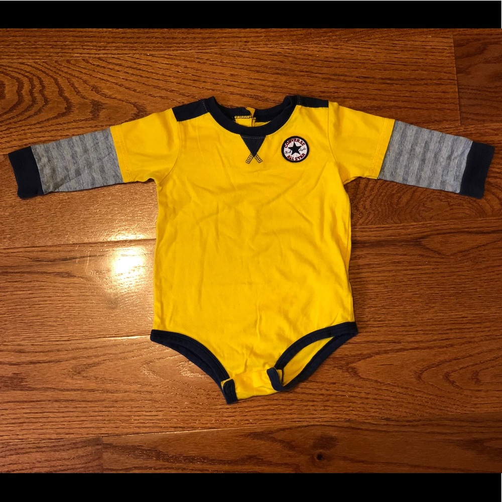 Baby Boy Converse Long Sleeved Onesie